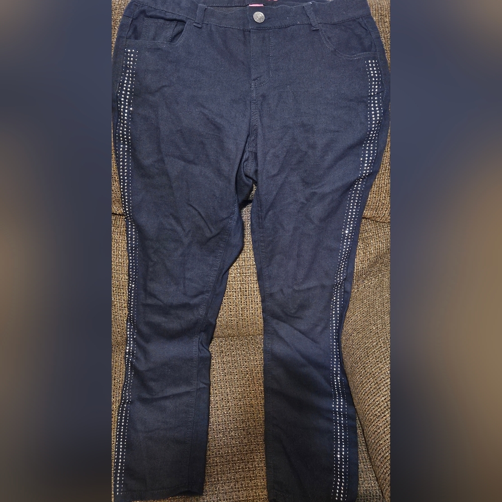Pure Energy Jeggings With Rhinestones on Side Legs